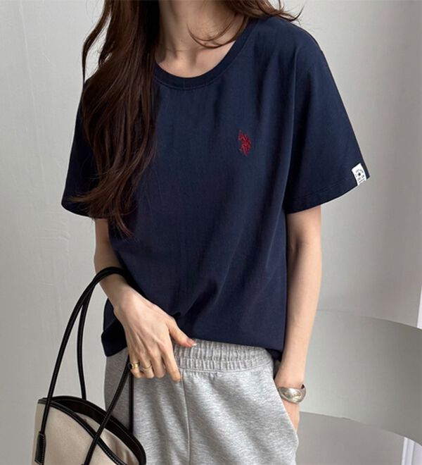 GeeRA（ジーラ）の「【ＵＳ．ＰＯＬＯ．ＡＳＳＮ】接触冷感ワンポイント刺繍Ｔシャツ（Tシャツ）」｜詳細画像