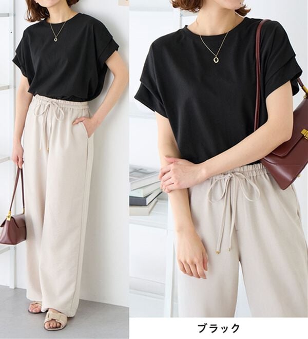 Viola e Viola（ヴィオラ エ ヴィオラ）の「脱普通！すっきり見え大人の上品Ｔシャツ（Tシャツ）」｜詳細画像