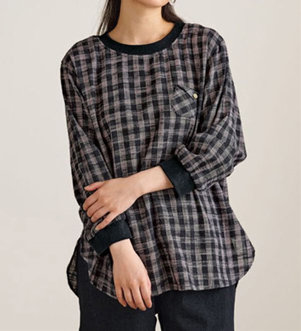 BELLUNA（ベルーナ）の「スラブ素材リブ使いブラウス（ブラウス）」｜詳細画像