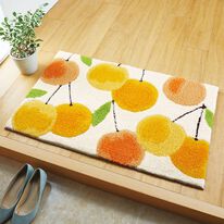 「柄が可愛いフルーツ柄アクリルフック玄関マット（玄関マット）」