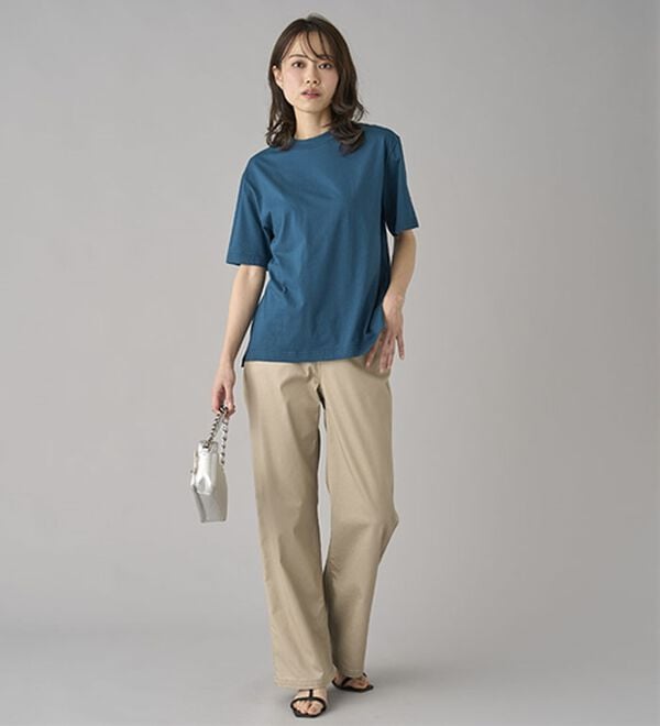 BELLUNA（ベルーナ）の「新感覚！メッシュデニムワイドパンツ（フルレングスパンツ）」｜詳細画像