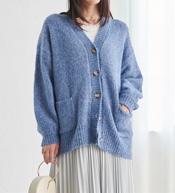 RANAN（ラナン）の「カラーオーバーカーディガン（ニットカーディガン）」｜詳細画像