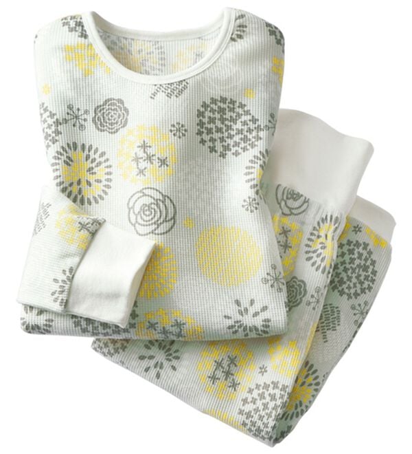 LAVIENNE（ラヴィエンヌ）の「肌にやさしい綿混のワッフルパジャマ（パジャマ・ルームウェア）」｜リーフサークルグレー