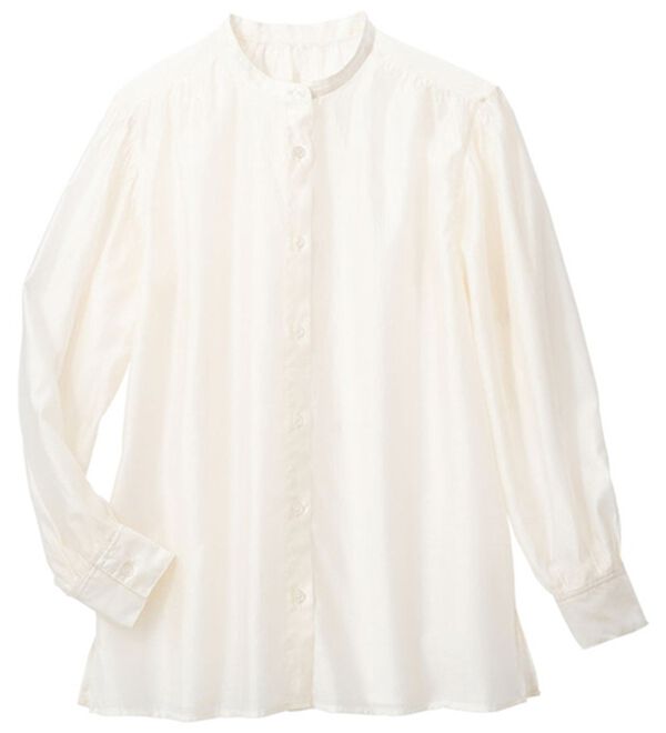 VINNO（ヴィノ）の「シャイニーローンゆるシャツ（シャツ）」｜オフホワイト