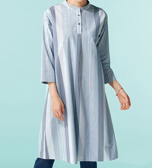 BELLUNA（ベルーナ）の「＜ＳＯＬＯＴＥＸ（Ｒ）＞ストレッチバンドカラーワンピース（シャツワンピース）」｜詳細画像