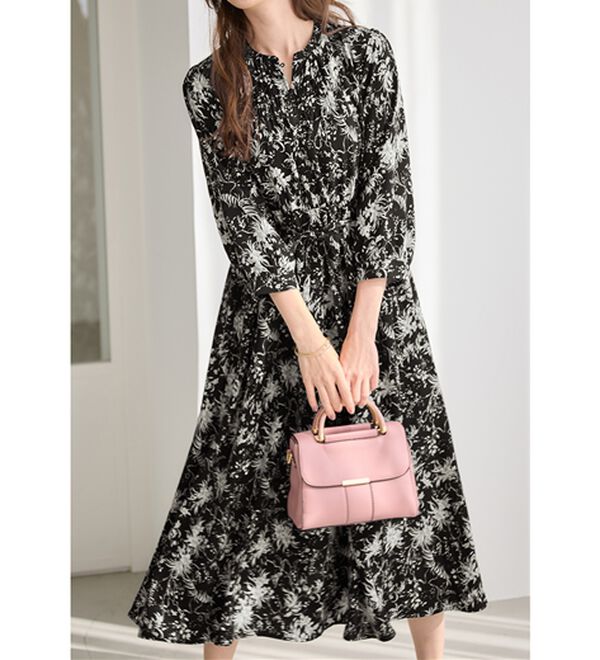 alotta（アロッタ）の「柄アソートギャザーデザインワンピース（その他ワンピース）」｜詳細画像