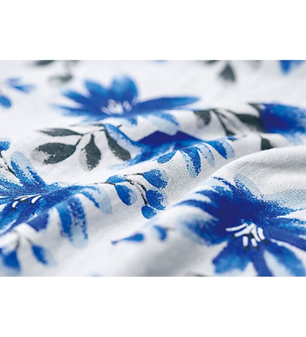 BELLUNA（ベルーナ）の「涼やか強撚綿１００％プリントプルオーバー（カットソー）」｜詳細画像