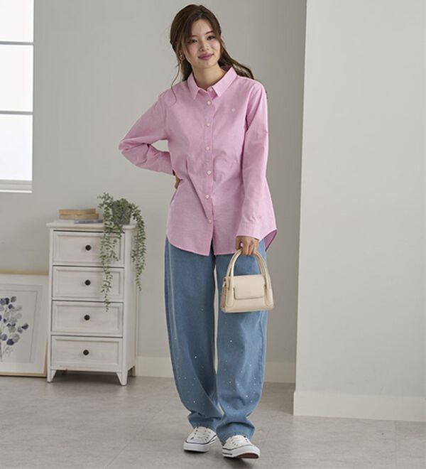 BELLUNA（ベルーナ）の「【ＰＯＬＯ　ＢＣＳ】オックス素材刺しゅうシャツ（シャツ）」｜詳細画像