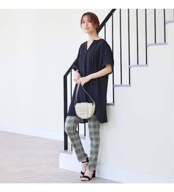 Viola e Viola（ヴィオラ エ ヴィオラ）の「すっきり楽ちんチュニックパンツ（フルレングスパンツ）」｜詳細画像