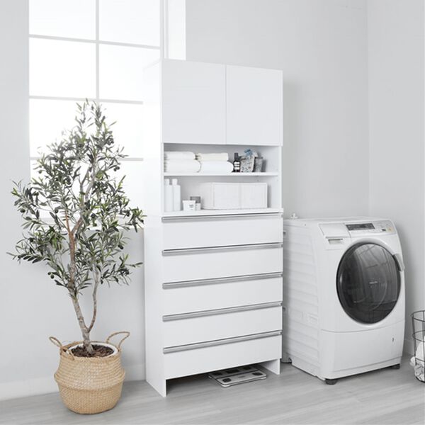 実質配送料無料】お買得薄型ランドリー収納庫＜ランドリーチェスト  