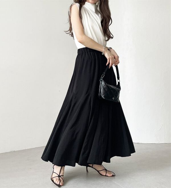 GeeRA（ジーラ）の「切替フレアーロングスカート（ロングスカート）」｜詳細画像