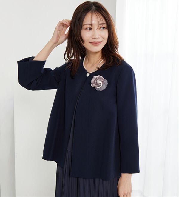 BELLUNA（ベルーナ）の「＜セレモニースタイル＞パール付袖フレアージャケット（その他ジャケット）」｜詳細画像