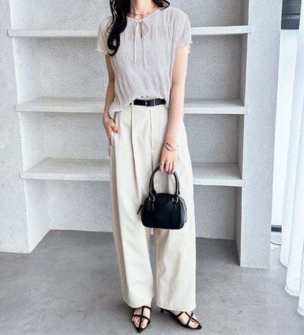 GeeRA（ジーラ）の「前後２ＷＡＹシアーシャーリングブラウス（ブラウス）」｜詳細画像