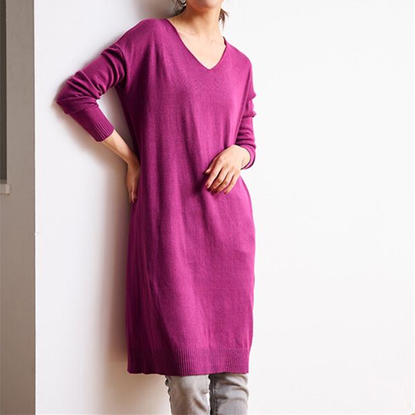 RANAN（ラナン）の「カシミヤタッチニットワンピース（ニットワンピース）」｜ピンク