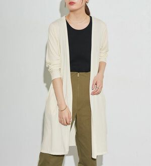 Pierrot（ピエロ）の「【Ｍ～３Ｌ】【選べる２丈】接触冷感トッパーカーディガン（その他カーディガン）」｜アイボリー
