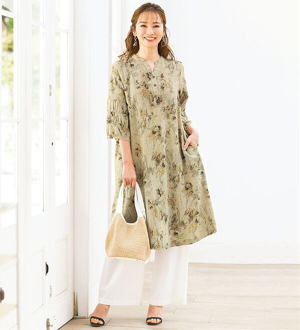 ルフラン（ルフラン）の「インド綿１００％チュニックワンピース（その他ワンピース）」｜詳細画像