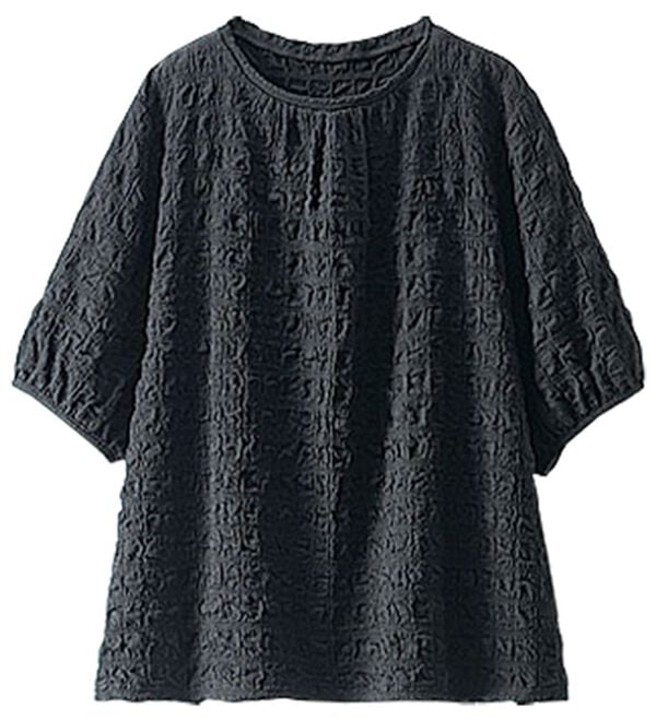 BELLUNA（ベルーナ）の「ポコポコ素材裾ドロストプルオーバー（カットソー）」｜詳細画像