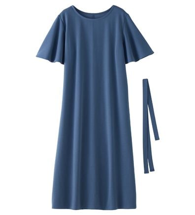 alotta（アロッタ）の「【4つの機能付】ひんやりフレア袖ベルト付ゆるワンピース（カットソーワンピース）」