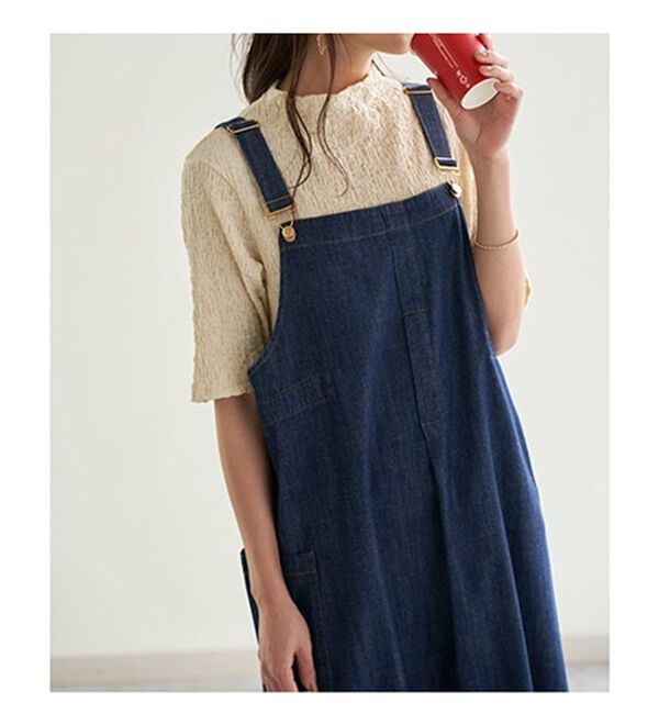 BELLUNA（ベルーナ）の「大人のデニム素材サロペット（ジャンパースカート）」｜詳細画像