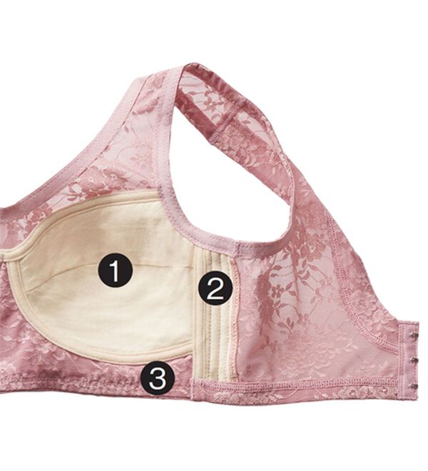 LAVIENNE（ラヴィエンヌ）の「【４色組】グラマーさんの肩らくコンフォートブラ（ノンワイヤーブラ）」｜詳細画像