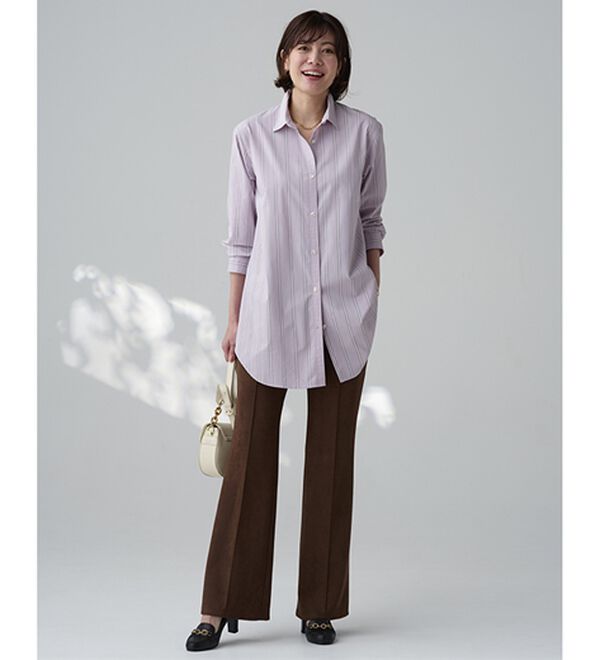 BELLUNA（ベルーナ）の「ストレッチスエード調美脚パンツ（フルレングスパンツ）」｜詳細画像