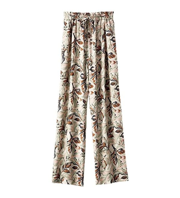 BELLUNA（ベルーナ）の「【接触冷感】レーヨン素材プリントワイドパンツ（ワイドパンツ・ガウチョ）」｜詳細画像