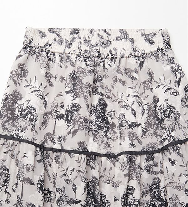 RANAN（ラナン）の「花柄ティアードスカート（ロングスカート）」｜詳細画像