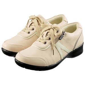 BELLUNA（ベルーナ）の「ゆったり５Ｅ防水スニーカー（レインシューズ）」｜ベージュ