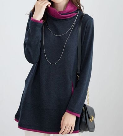 BELLUNA（ベルーナ）の「衿デザイン配色チュニック（チュニック）」