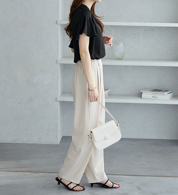 GeeRA（ジーラ）の「サラサラ涼しい！着やせも叶うフレアー袖ブラウス（ブラウス）」｜詳細画像