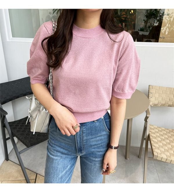 GeeRA（ジーラ）の「ラメパフスリーブニット（ニット・セーター）」｜詳細画像