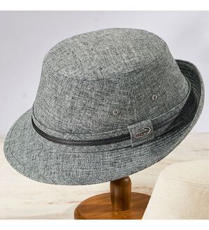 「＜クロコダイル＞高島生地麻入りダンディハット（メンズ帽子）」｜アルペングレー