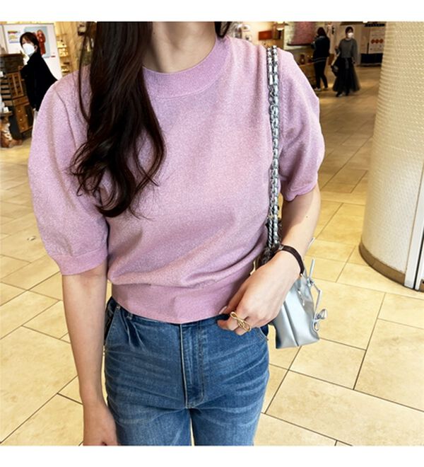 GeeRA（ジーラ）の「ラメパフスリーブニット（ニット・セーター）」｜詳細画像