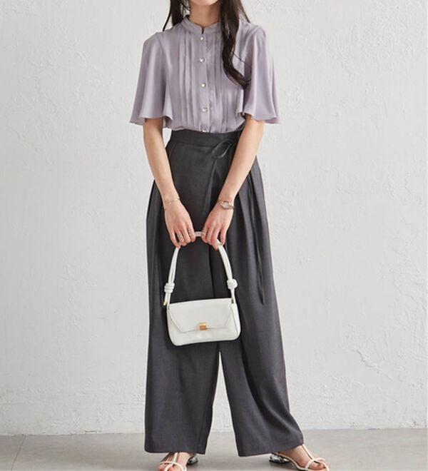 RANAN（ラナン）の「【新色追加】ひんやり！ピンタックフレアー袖ブラウス（ブラウス）」｜詳細画像