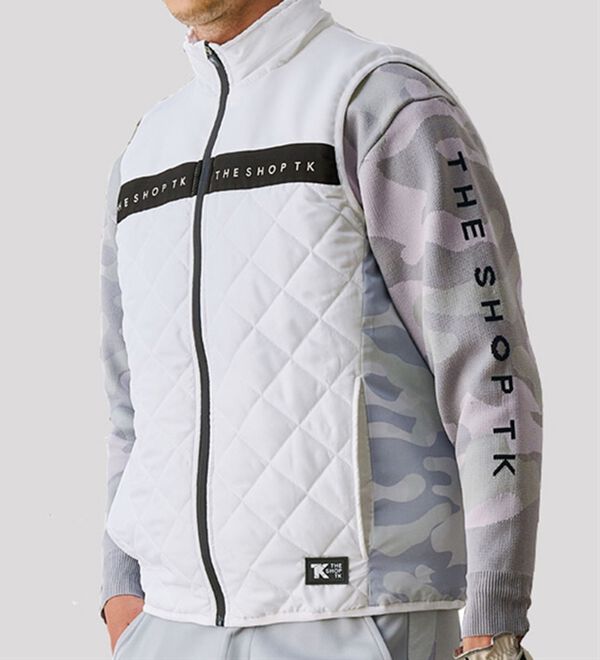 「＜ザ　ショップ　ティーケー＞軽量ストレッチカモフラ柄ベスト（メンズベスト）」｜詳細画像