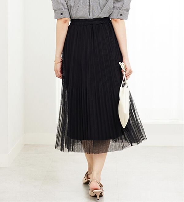 チュール素材プリーツスカート - ベルーナ【公式】 