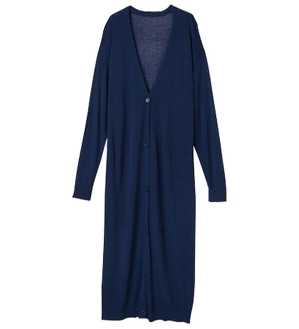 RANAN（ラナン）の「ロング丈Ｖネックニットカーデ（ニットカーディガン）」｜詳細画像