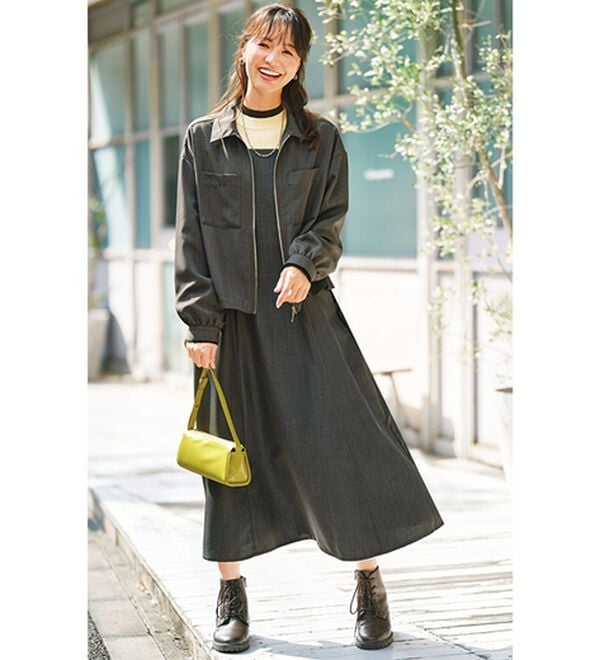 BELLUNA（ベルーナ）の「衿＆袖配色リブニットプルオーバー（ニット・セーター）」｜詳細画像