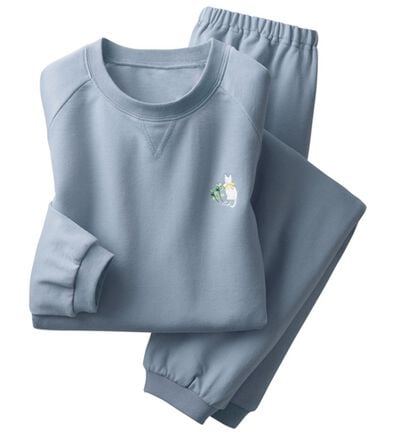 LAVIENNE（ラヴィエンヌ）の「ゆったり刺しゅうスウェットパジャマ（パジャマ・ルームウェア）」