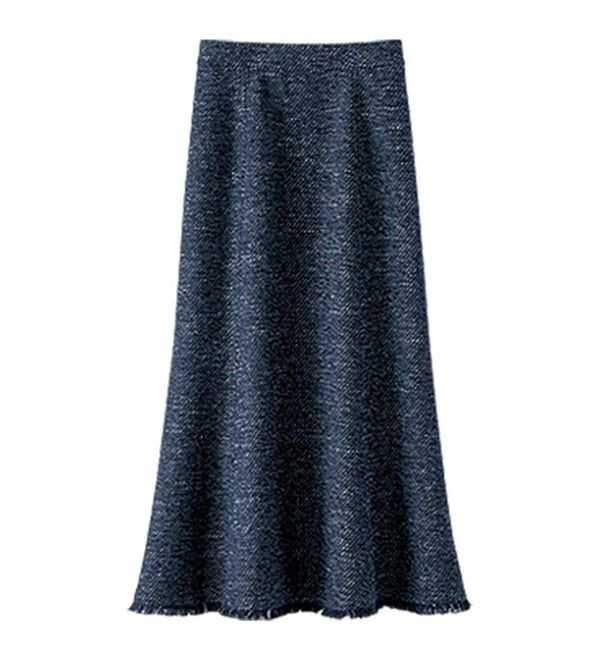 BELLUNA（ベルーナ）の「ツイード調素材フリンジ使いセットアップ（スカートスーツ）」｜詳細画像