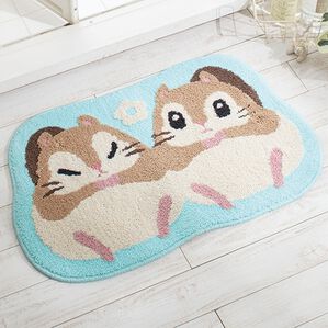 「かわいいアニマル吸水マット（バスマット）」｜エゾモモンガ