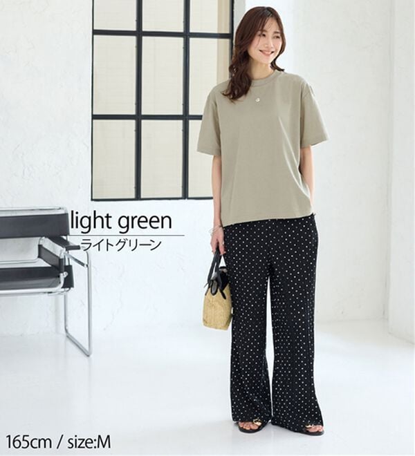 BELLUNA（ベルーナ）の「【汗ジミ対策◎】＜エアリーアイスコットン＞オーバーサイズＴシャツ【選べる袖丈】（カットソー）」｜詳細画像