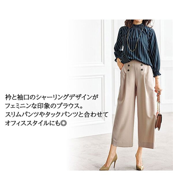 BELLUNA（ベルーナ）の「シャーリングデザイン美人顔ブラウス（ブラウス）」｜詳細画像