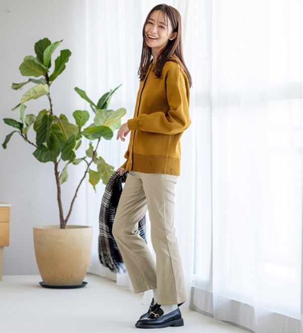 BELLUNA（ベルーナ）の「《快適Ｌａｂ．》洗える！軽い！配色使いニットカーディガン（ニットカーディガン）」｜詳細画像