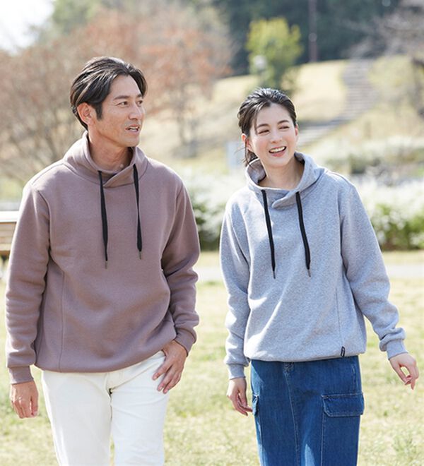 「＜イネド　オム＞裏起毛フード風トレーナー（メンズトレーナー）」｜詳細画像