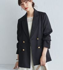 RANAN（ラナン）の「洗える！ゴールド調ボタンWテーラードジャケット（テーラードジャケット）」