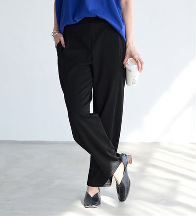 BELLUNA（ベルーナ）の「シュッと体型カバー！ワイドテーパード美脚パンツ（フルレングスパンツ）」