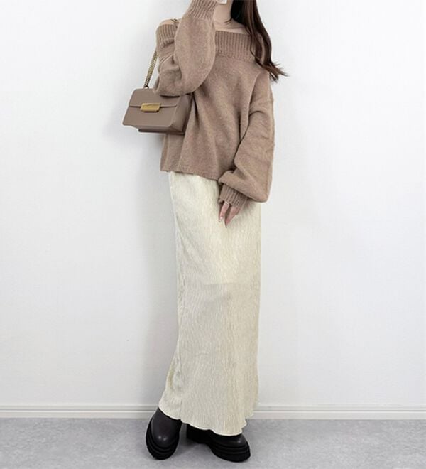 GeeRA（ジーラ）の「すっきり見え！ベロアプリーツロングスカート（ロングスカート）」｜詳細画像