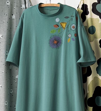 BELLUNA（ベルーナ）の「＜やっぱり北欧が好き！＞綿混プリントワンピース（カットソーワンピース）」