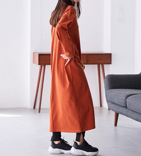 RANAN（ラナン）の「【レギンス付】＜ＢＣ＞綿１００％オーバーシルエットワンピース（その他ワンピース）」｜詳細画像